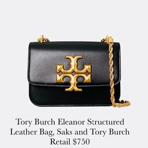Tory Burch Eleanor Chain Convertible Shoulder Square Bag, Retails $730